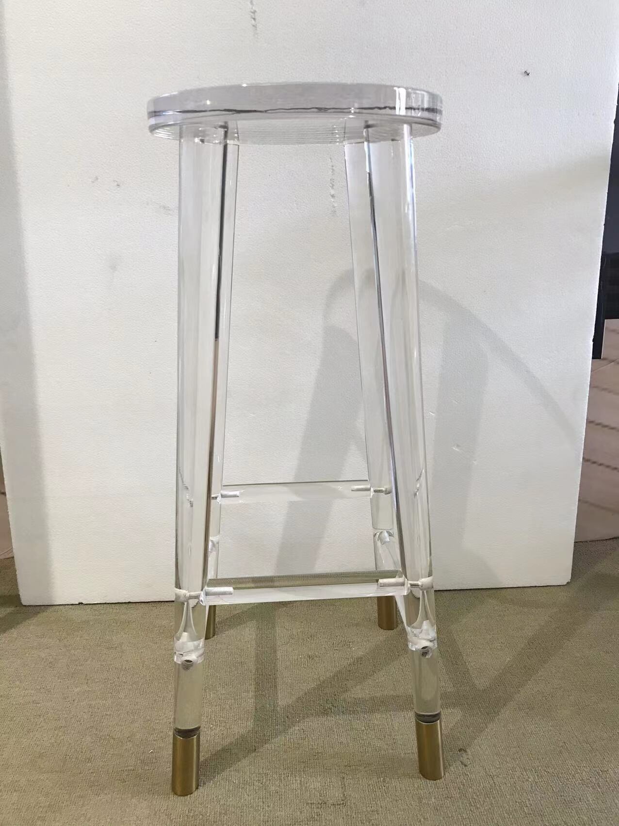 Hot sell clear acrylic bar stool without cushion/Lucite bar chair